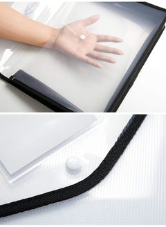 Royee 2 Piece B4 Plastic Expanding File Folders Legal Size Expandable Document Organizer with Snap Button Closure Wallet Envelopes Pouch  - Image 2
