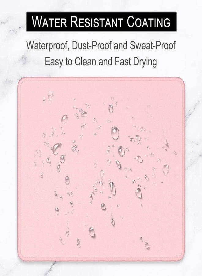 Hsurbtra Mouse Pad, Premium-Textured Square Mousepad 10.2 x 8.3 Inch, Stitched Edge Anti-Slip Waterproof Rubber Pretty Cute Computer Mat for Office Gaming Laptop Women Kids Pink - Image 5