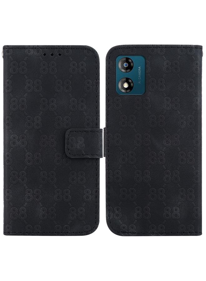 اس-توب جراب لهاتف Motorola Moto E13 مصنوع من الجلد المنقوش على شكل حرف 8 مزدوج - Image 1