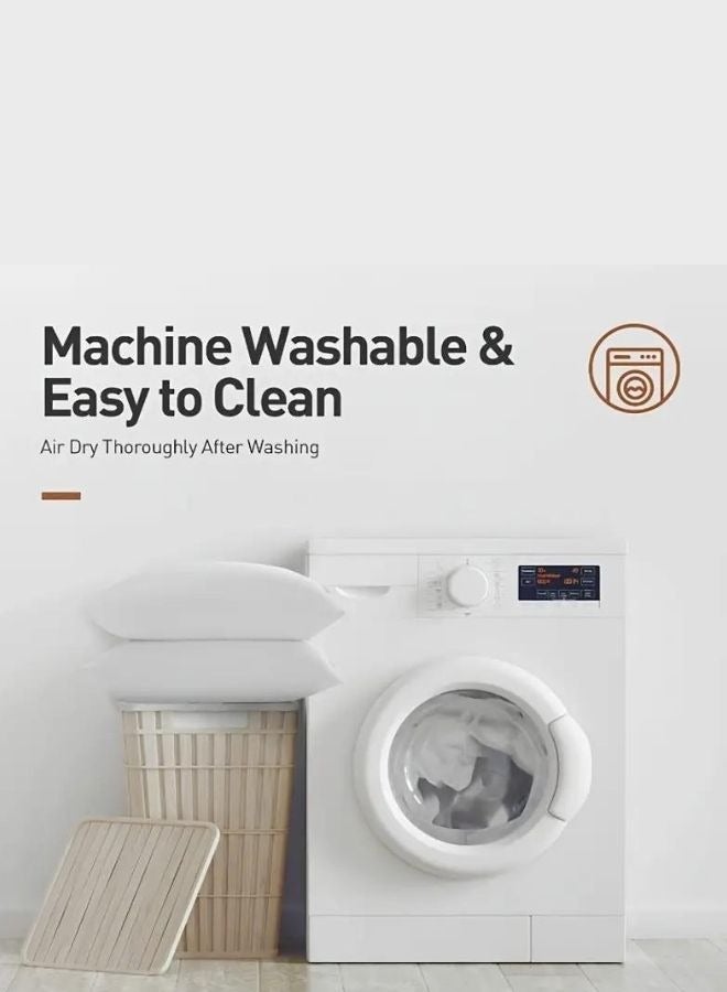 لونا هوم قطعة واحدة من وسادة حشو الريش من الدرجة الأولى ، وسادة دعم للرقبة ذات حجم قياسي من فندق خمس نجوم - Image 3