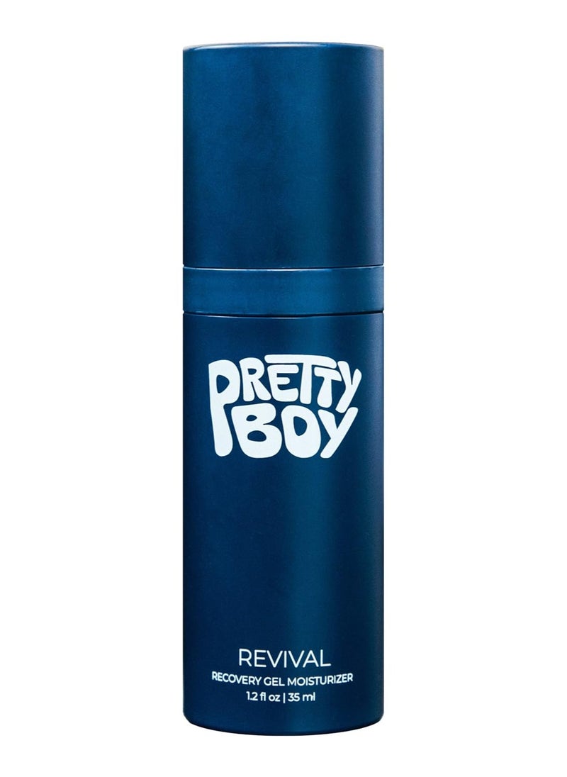 Prettyboy - Prettyboy Face Revival Gel Moisturizer For Men - Hydrating Cream That Refreshes Dry Skin, Irritation, & Redness - Supports Anti Aging & Anti Wrinkle - Fragrance Free - 1 Count - Image 1