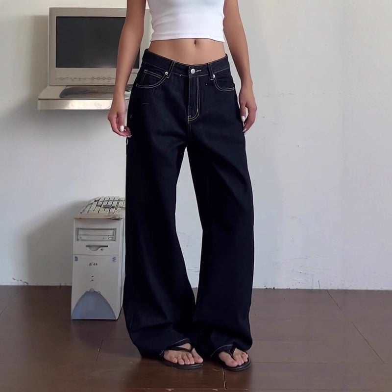 Unisex Casual Daily Denim Jeans - Image 3