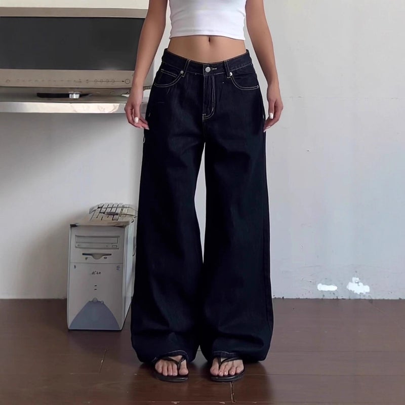 Unisex Casual Daily Denim Jeans - Image 4