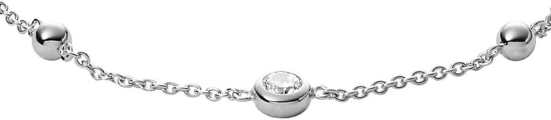 فوسيل سوار رونديل من الفضة الإسترلينية للنساء من فوسيل، مرصع بأحجار إليوت جليتز وزركونيا مكعبة، فضي - Image 2