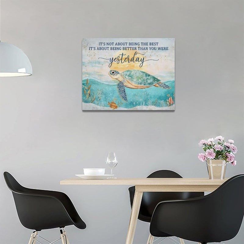 Fuzawet Sea Turtle Canvas Wall Art - Image 3