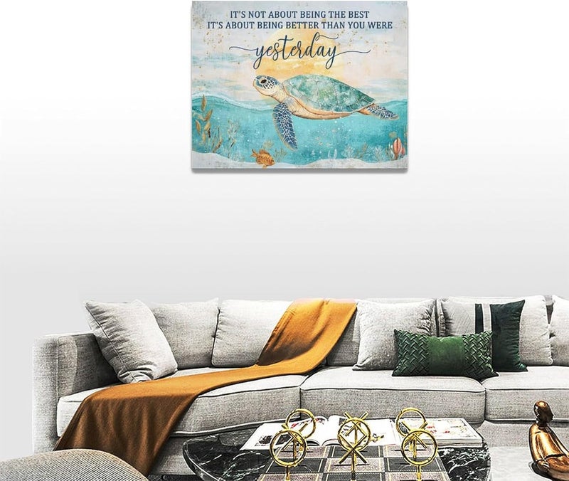 Fuzawet Sea Turtle Canvas Wall Art - Image 4
