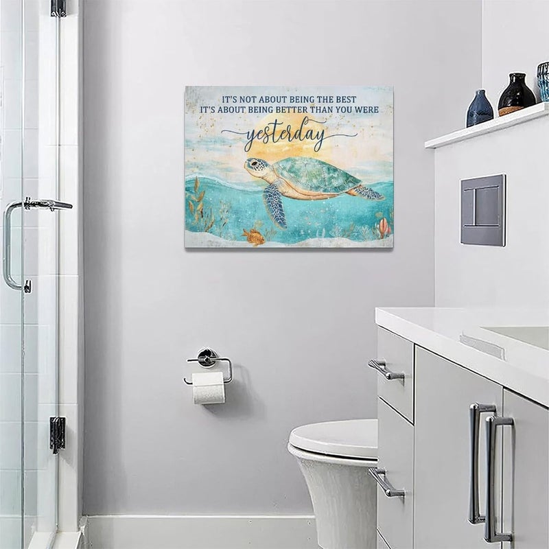 Fuzawet Sea Turtle Canvas Wall Art - Image 5