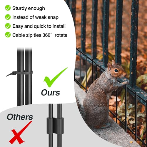 KYATE 19.83ft(L) X 13inch(H) No Dig Fence, 14 Panels Animal Barrier Fences Rustproof Metal Bottom Fencing Border, Rabbits Dog Digging Blockers Ground Stakes Defense for Outdoor Landscape Patio - Image 5