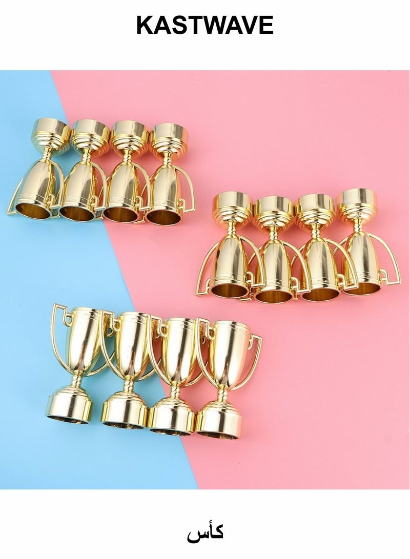 KASTWAVE Cup Trophy Plastic Trophies for Children Competitions Awards(12pcs Gold) - Image 1
