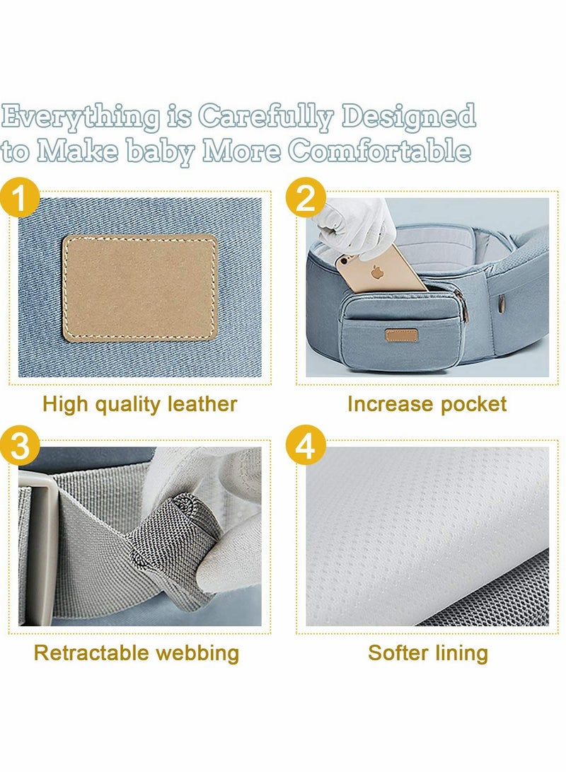 Excefore Baby Carrier 6-in-1 Baby Carrier with Waist Stool - Image 3