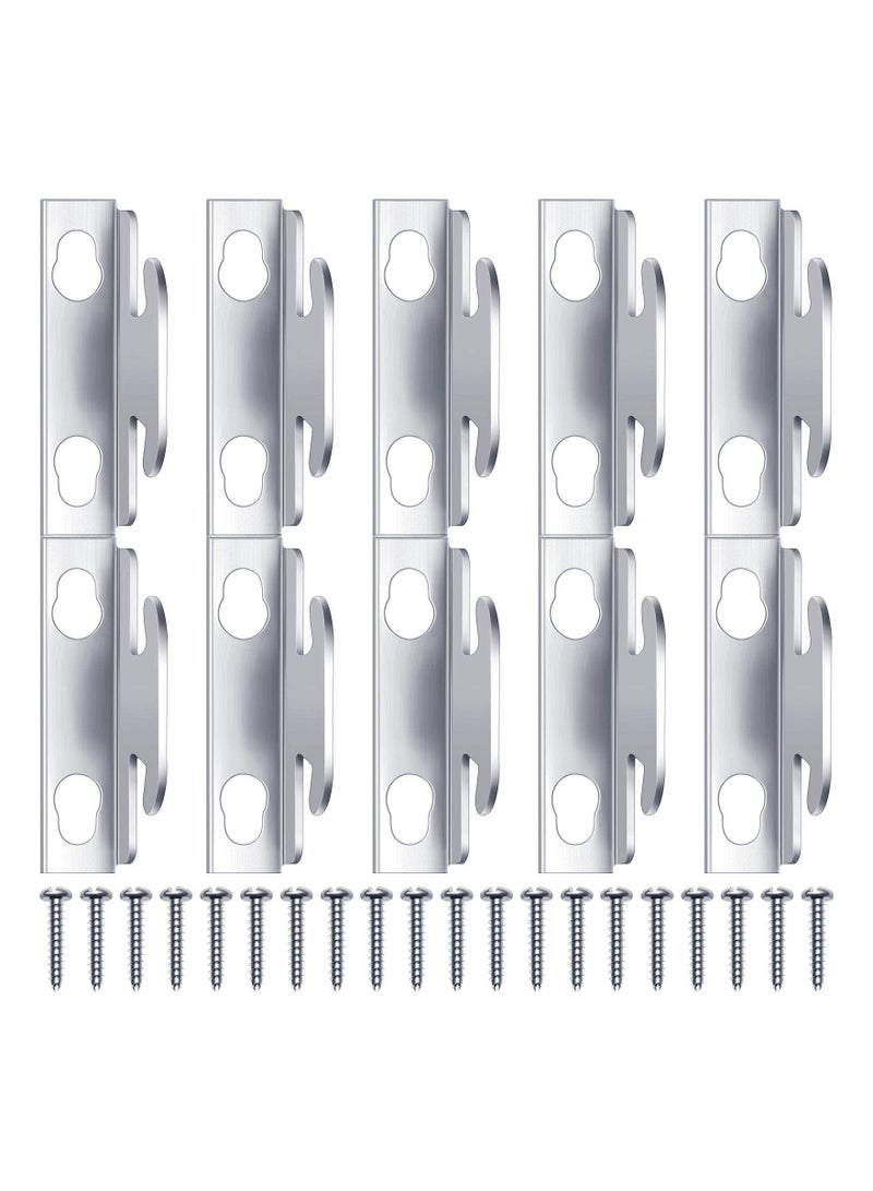 Curtain Rod Bracket Curtain Hooks, Accessories Spreader Wall Bracket Hooks Adjustable Curtain Rod Sets with Screws Support Hanger for Home Kitchen Supplies (10 Sets), Convenient to Use - Image 1