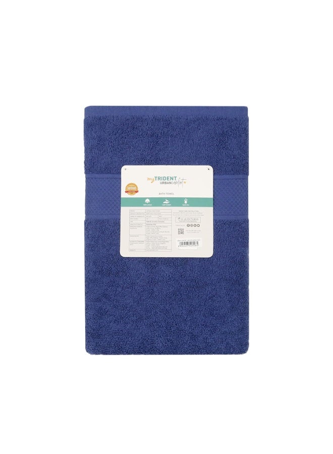 ترايدنت مناشف ترايدنت قطنية ١٠٠٪ للحمام | مناشف حمام كبيرة الحجم - ناعمة وماصة | ٤٥٠ جرامًا للمتر المربع | منشفة حمام واحدة للرجال/النساء | أوربان كومفورت | ٧٠ سم × ١٤٠ سم - لون أزرق بحري جديد - Image 5