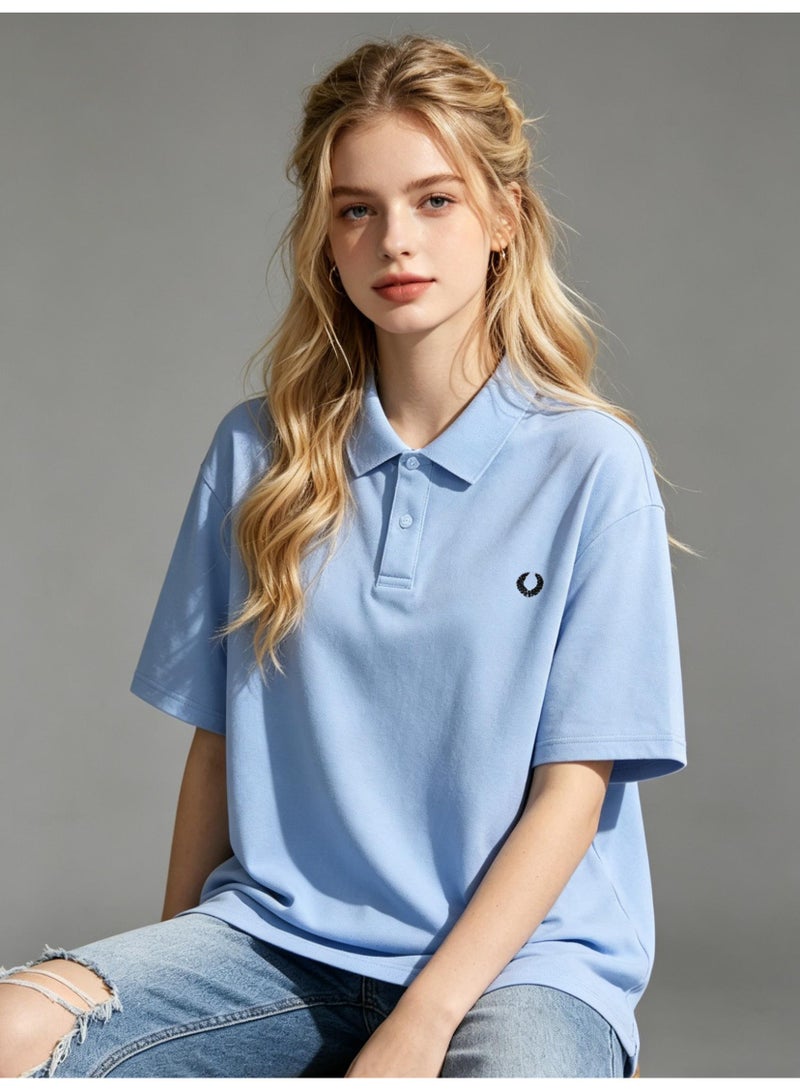 فريد بيري Fred Perry unisex laurel wreath logo Polo shirt, breathable cotton short sleeves, classic loose casual models for men and women. - Image 3