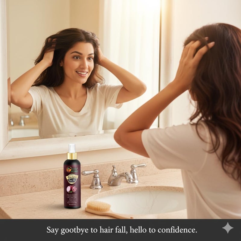 HERBS BOTANICA زيت شعر البصل الأحمر من هيربس بوتانيكا مع زيت الحبة السوداء، الجوجوبا، الأركان، شجرة الشاي، خشب الصندل، الورد - أساسيات نمو الشعر والتحكم في تساقط الشعر، 6.76 أونصة سائلة - Image 3