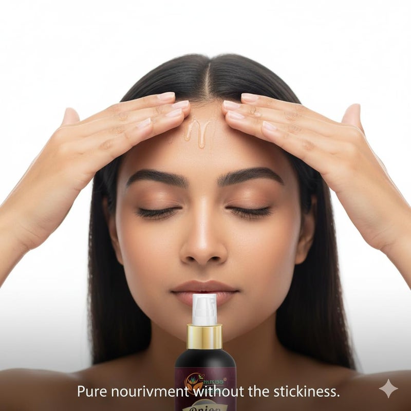 HERBS BOTANICA زيت شعر البصل الأحمر من هيربس بوتانيكا مع زيت الحبة السوداء، الجوجوبا، الأركان، شجرة الشاي، خشب الصندل، الورد - أساسيات نمو الشعر والتحكم في تساقط الشعر، 6.76 أونصة سائلة - Image 5