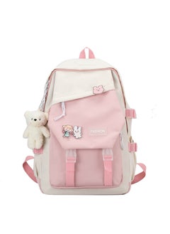 Sharpdo Backpack Cute Kawaii Backpack School Supplies Laptop Bag for Teens Girls Women Students Pink  - Image 1