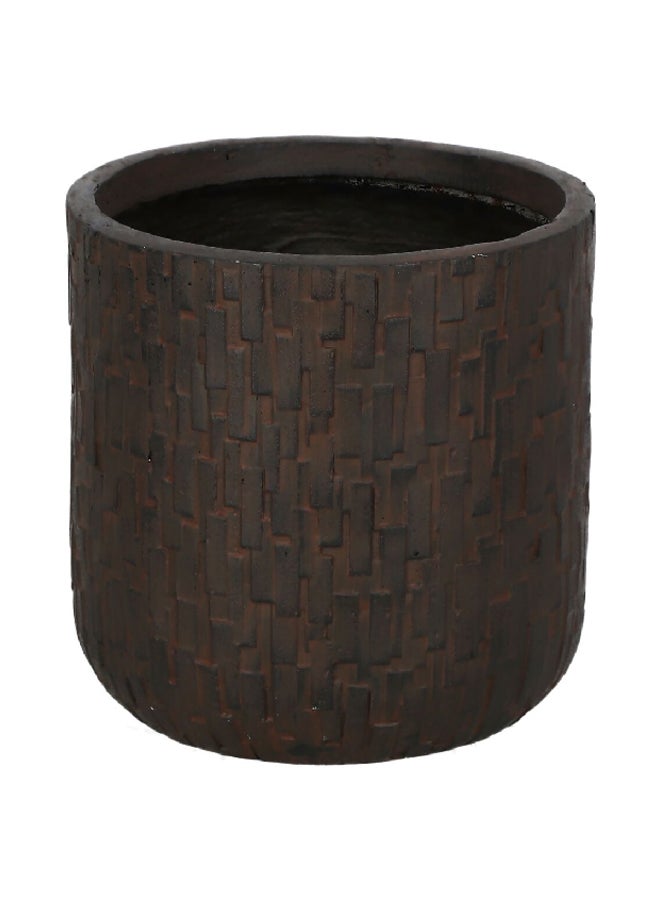 serene Ultra Durable Stone Finish UV Resistant Flower Pot Brown 31 x 31 x 31 cm 
