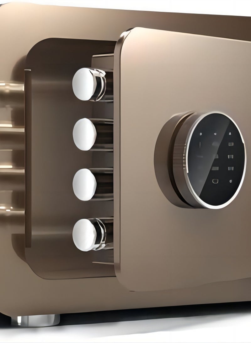 دايي 25 سم مخفي صغير آمن للمنزل، بصمة إصبع صغيرة، كلمة مرور آمنة، جميع الفولاذ آمن ضد السرقة - Image 3