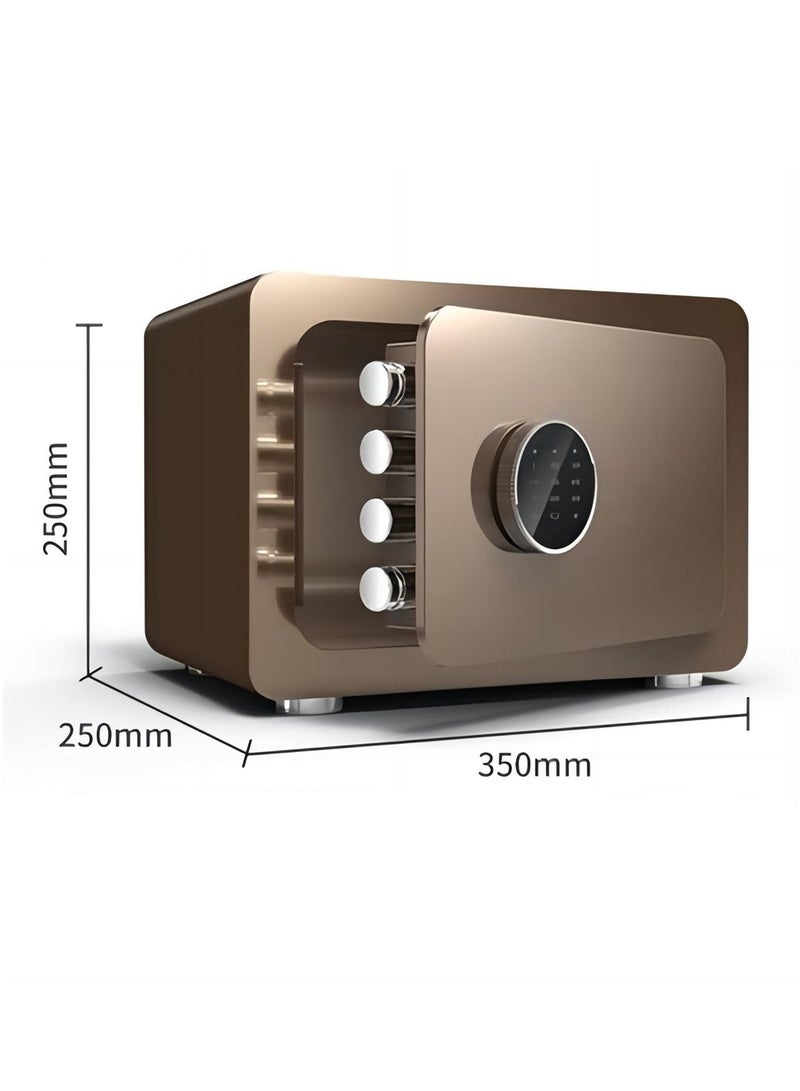 دايي 25 سم مخفي صغير آمن للمنزل، بصمة إصبع صغيرة، كلمة مرور آمنة، جميع الفولاذ آمن ضد السرقة - Image 2