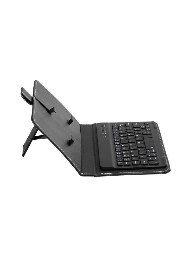 NIBEMINENT Portable PU Leather Wireless Keyboard With Protective Case Cover Black  - Image 3