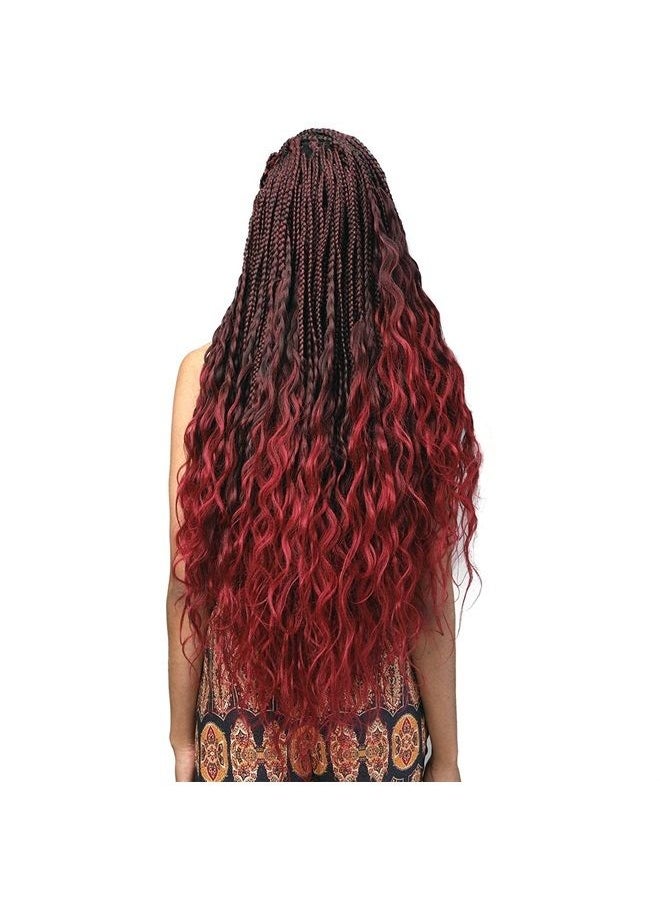 BOBBI BOSS New Color Multi Pack Deals Bobbi Boss Synthetic Hair Braids Pre-Feathered 3X King Tips Body Wave 28inch (5-PACK, 3T/PKBLDBL)  - Image 3