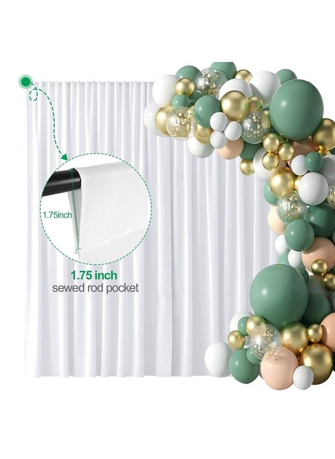 EMART - Emart 8.5x10ft White Photo Backdrop for Photography, Large Plain White Drapes Party Background Curtain | Polyester Fabric | White Screen Sheet Video Studio Portrait Photoshoot Parties - Image 1