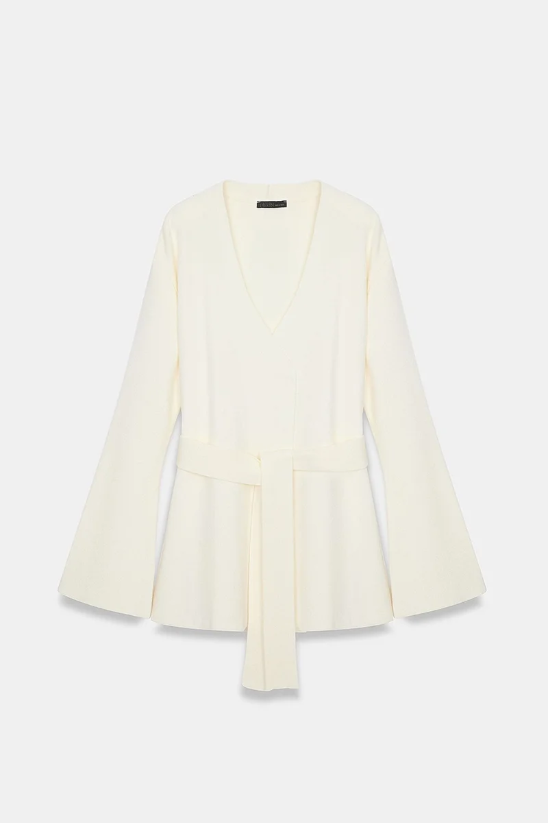 Dilvin Ivory Natural DILVIN Women's Acrylic Wool Blend Cardigan for Women | Best Price UAE