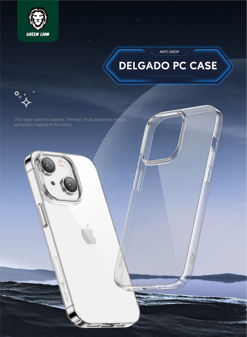 GREEN LION Delgado PC iPhone Case, Contains Recycled Plastic, Bumper and Scratch Protection, Lightweight, Easy Snap-On & Accurate Cutouts Compatible For iPhone 14 - Clear - Image 3