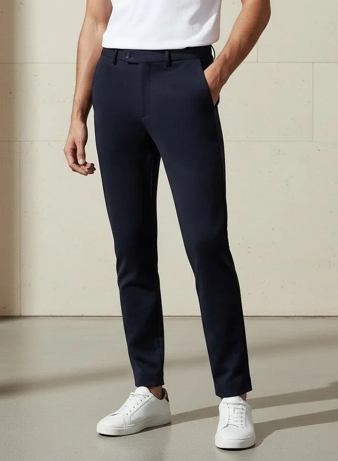 Slim Fit Flexi Waist Trousers