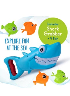 KASTWAVE Bath Toys Fun Baby Bathtub Toy Shark Bath Toy for Toddlers Boys Girls Shark Grabber with 4 Toy Fish Included (Shark Grabber)  - Image 2