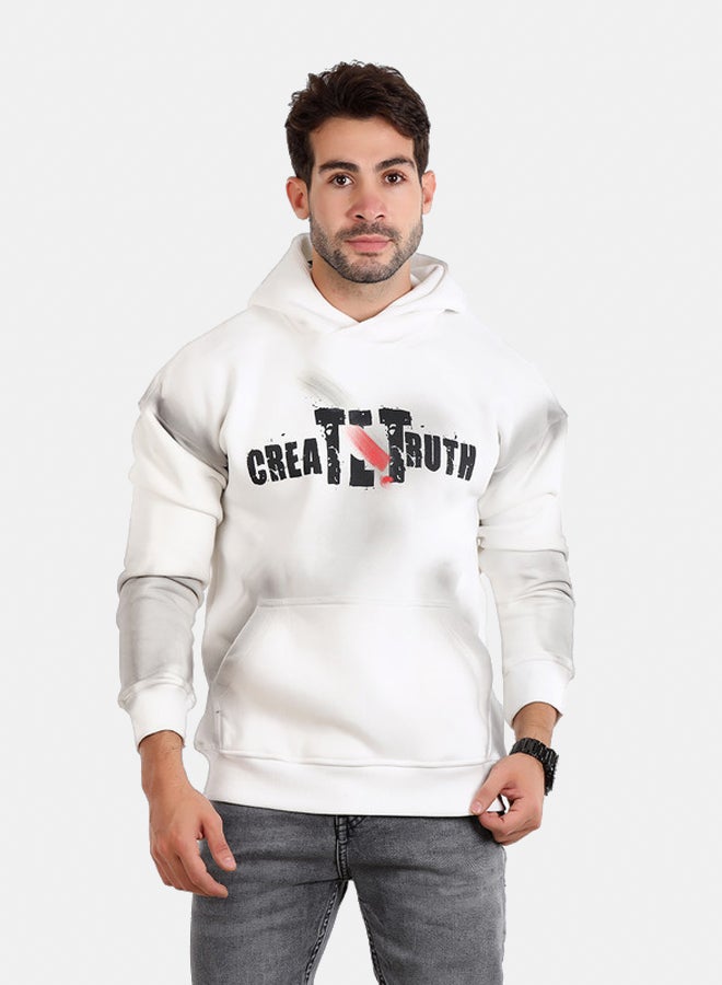 WHITE RABBIT Printed Hooded Neck Long Sleeve Sweatshirt - Image 1
