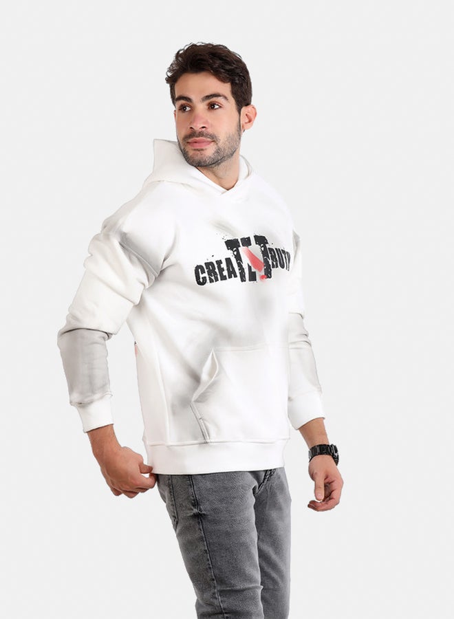 WHITE RABBIT Printed Hooded Neck Long Sleeve Sweatshirt - Image 3