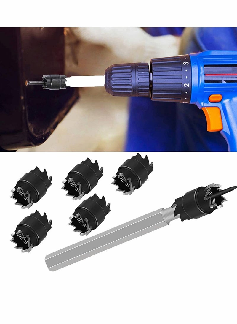 Barakah Rotary Spot Weld Cutter Set Double Sided 13 Pcs HSS Remover Drill Bits Hex Sheet Metal Hole Kit with 2 Replacement Blades for Power Welding - Image 2