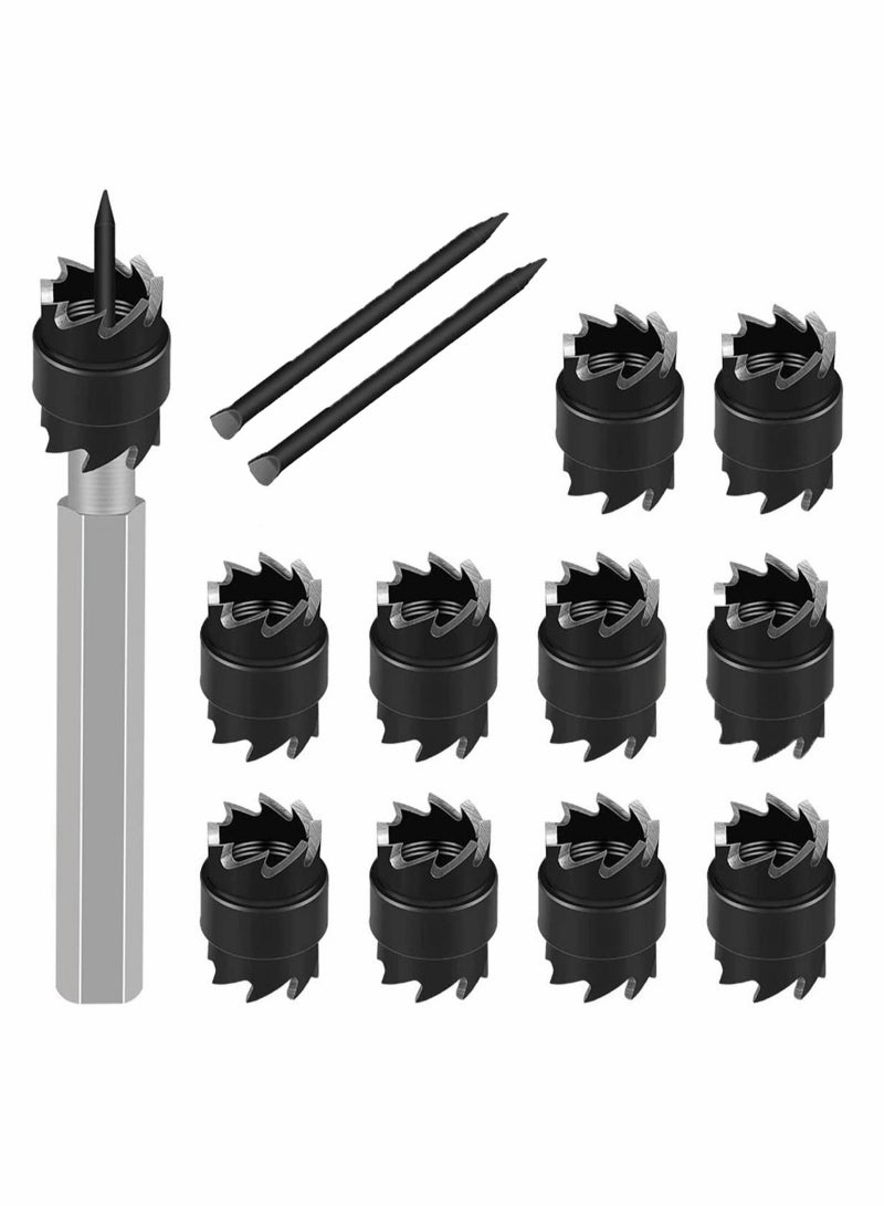 Barakah Rotary Spot Weld Cutter Set Double Sided 13 Pcs HSS Remover Drill Bits Hex Sheet Metal Hole Kit with 2 Replacement Blades for Power Welding - Image 1