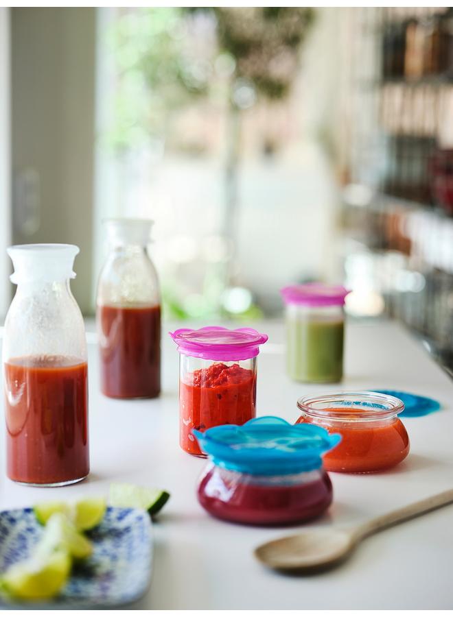 إيروريكس غطاء طعام، مجموعة من 3 قطع، سيليكون متعدد الألوان - Image 3