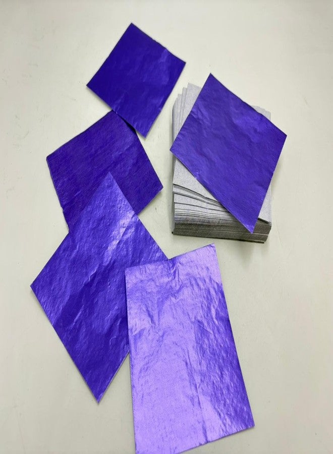 Self Lub Aluminum Foil Chocolate Wrappers - Candy Wrapping Sheets for DIY Chocolates, Sweets & Gifts | Food-Grade, Decorative & Easy-to-Use Foil Wraps (Purple, Pack of 2 (500 Counts)) - Image 1