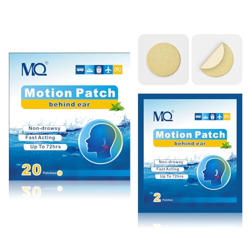 MQ 20ct Motion Sickness Patches, Light Color, Sea Sickness Patches Non Drowsy & Waterproof, Cruise Ship Travel Essentials, Fast Acting & Long Lasting 72H - Image 1