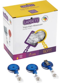 Lamiess Lms 378 Steel Bordered Round Yoyo Transparent Blue 50's 