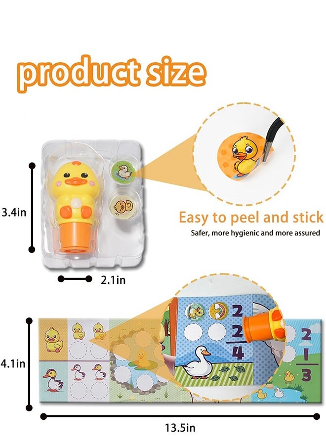 فيلكرو 100 قطعة من ملصقات البطة الصفراء الصغيرة القابلة للإزالة، لوحة أنشطة صغيرة وختم ملصقات، أفضل الألعاب لإبقاء الأطفال الصغار مشغولين، مناسبة كهدية للأولاد والبنات من سن 3 سنوات فما فوق - Image 5