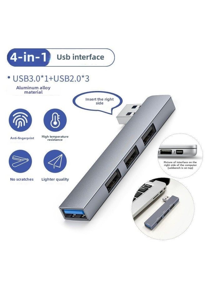 Generic - Suitable For Computer Mobile Phone Typec Wireless Side In-line All-in-one Expansion Dock Hub Converter Usb3.0-Number Of Interfaces:Typec One To Four Usb - Image 1