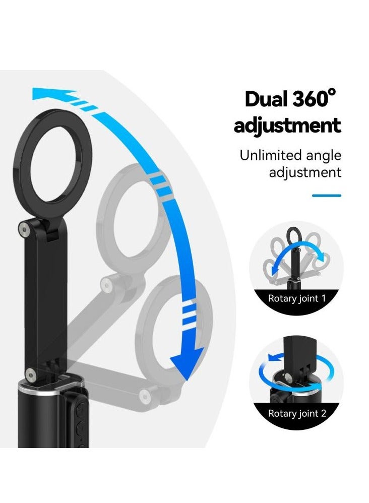 تيليسن حامل هاتف مغناطيسي للسفر مع جهاز تحكم عن بُعد بالبلوتوث | دوران 360°، متوافق مع MagSafe، حامل مكتبي محمول للآيفون والأندرويد | قاعدة تصوير وفيديو ومكالمات مدمجة للسفر - Image 5