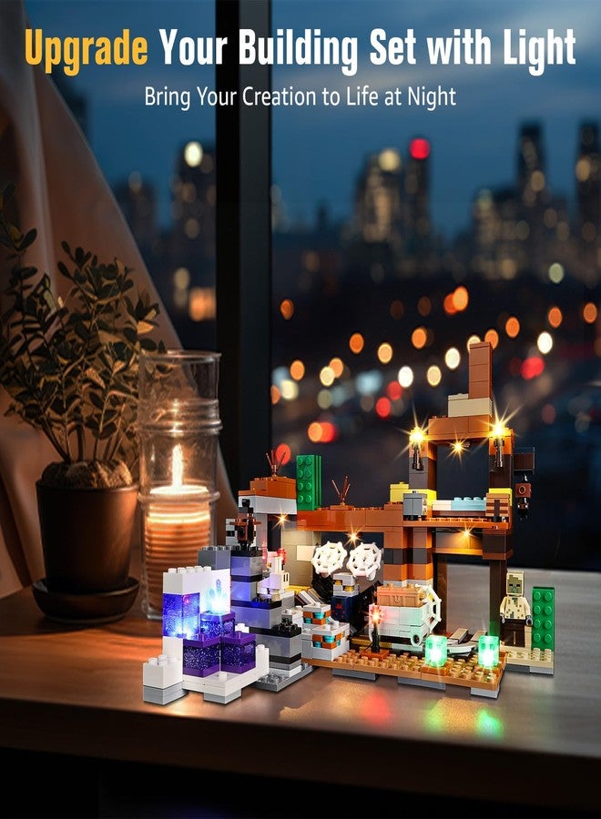 BrickSoul Light Kit Compatible with Lego Minecraft The Badlands Playset 21263 Building Set, Upgrade Design Lighting Accessories for Lego Fans, Not Included 21263 Model - Image 5