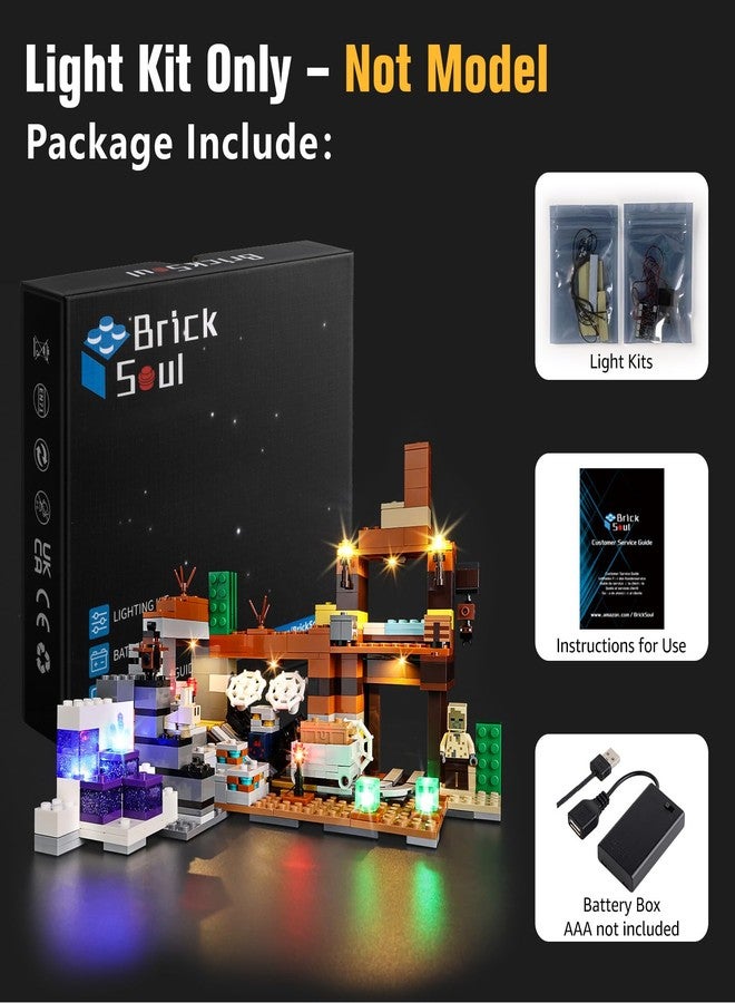 BrickSoul Light Kit Compatible with Lego Minecraft The Badlands Playset 21263 Building Set, Upgrade Design Lighting Accessories for Lego Fans, Not Included 21263 Model - Image 2
