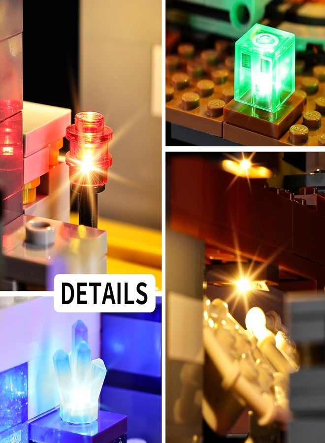 BrickSoul Light Kit Compatible with Lego Minecraft The Badlands Playset 21263 Building Set, Upgrade Design Lighting Accessories for Lego Fans, Not Included 21263 Model - Image 4