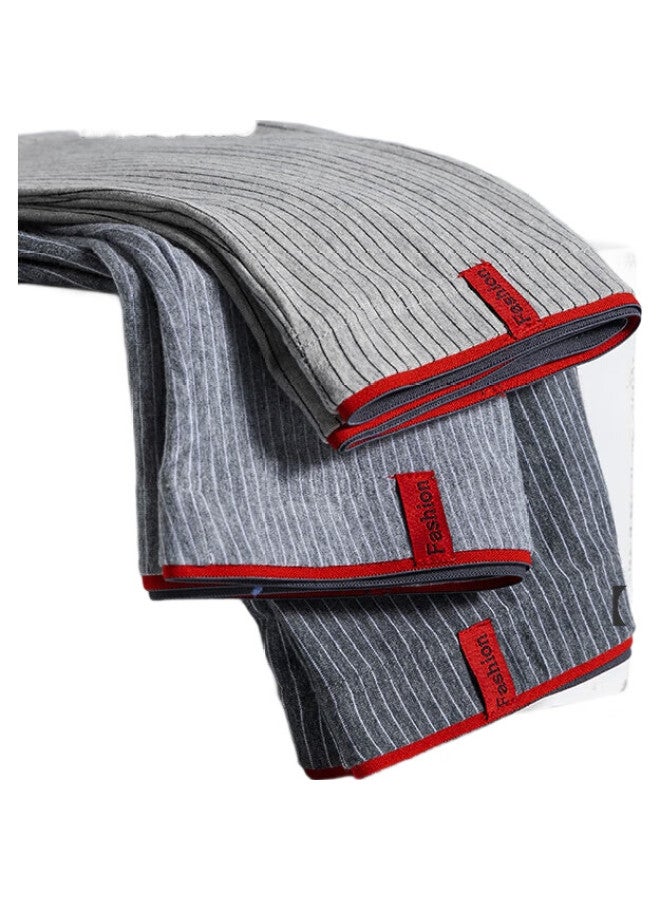 Modal Men'S Underwear Men'S Pure Cotton Antibacterial Four-Corner Pants Vertical Striped Loose Mid-Waist Cotton 3-Pack Men'S Flat Angle Pants Head 3X - Image 3