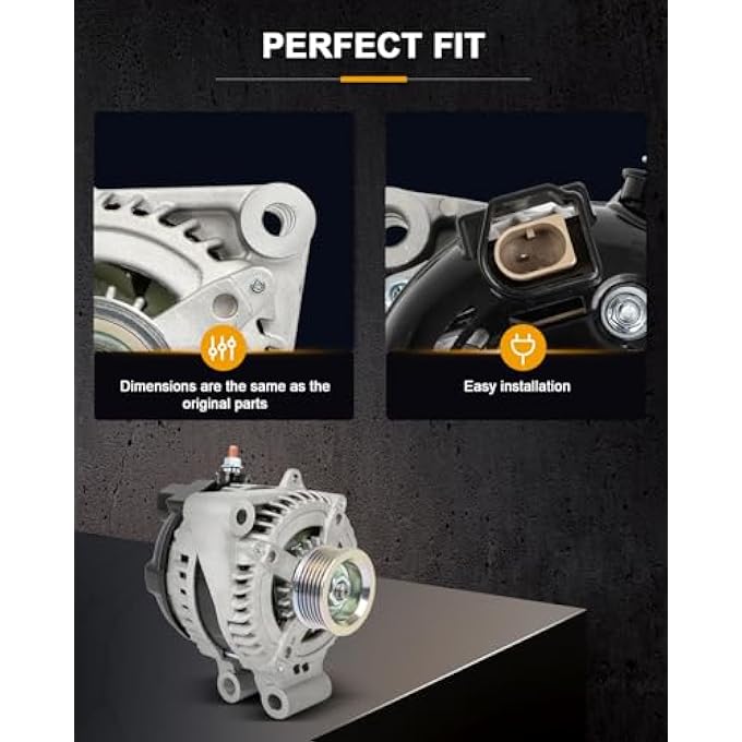 ROADFAR New Alternator Compatible for Jaguar for F-Pace 3.0L 2017-2020,for Jaguar for F-Pace 5.0L 2019-2020,for Jaguar for F-Type 3.0/5.0L 2014-2020, Replace 104210-5360 - Image 5