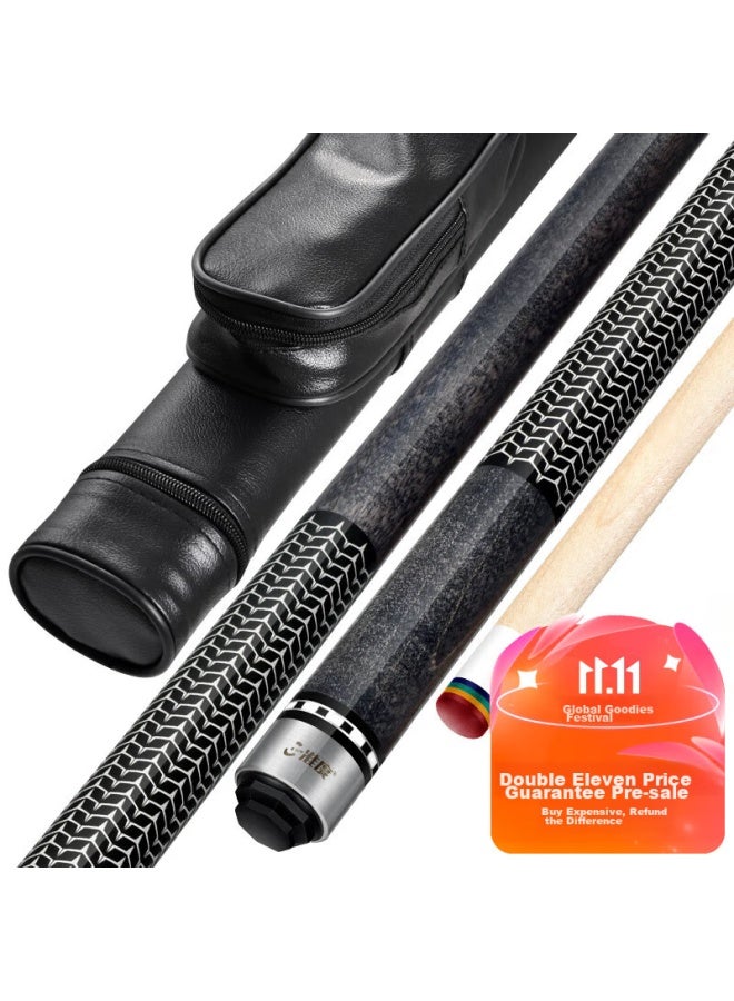 ACCURACY Zhundu Pool Cue, Big Head Nine-ball Cue, Black 8 Ball Cue, American Billiards Cue, Eight-ball Maple Wood Black Eight Cue - Image 1