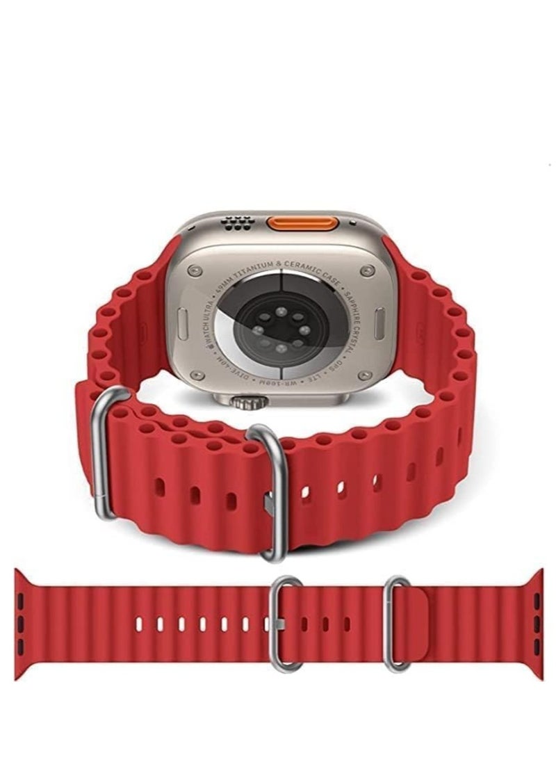 Generic - Soft Silicone Band Wrist Strap For Apple Ultra Watch 42mm 44mm 45mm 49mm - Image 1