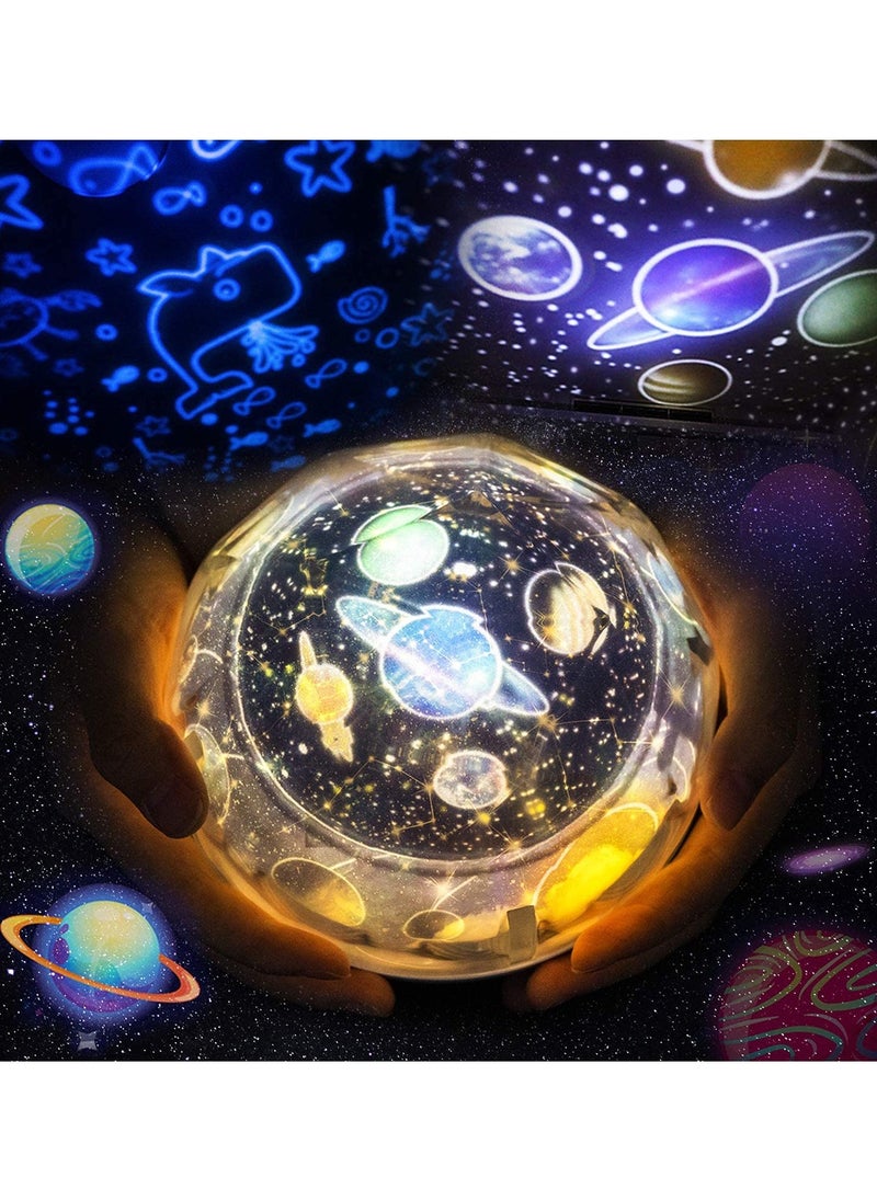Generic - Starry Sky Projector Night Light for Kids 360 Rotating Lamp with 5 Film Sets for Romantic Universe Projection - Image 1
