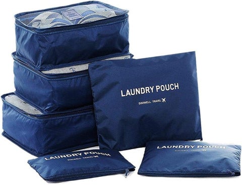 Packing Cubes Set for Travel Suitcases, 6 pcs Travel Organiser Packing Bags for Clothes Shoes Toiletries Travel Luggage Organizers Storage Bags
